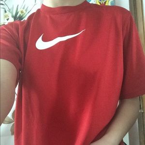 red nike tee